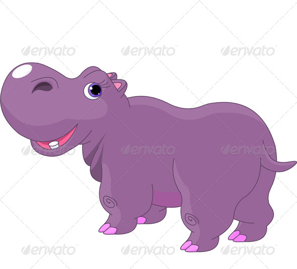 Cartoon Hippo Cartoon Hippo