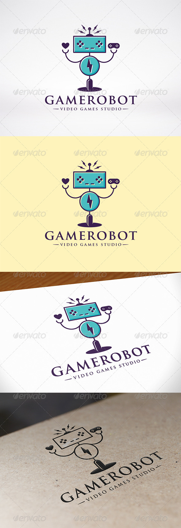 Robot Game Logo Template