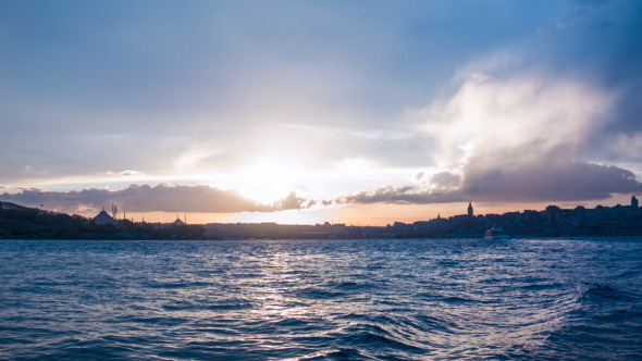 Istanbul Bosphorus Sunset View Istanbul Bosphorus Sunset View