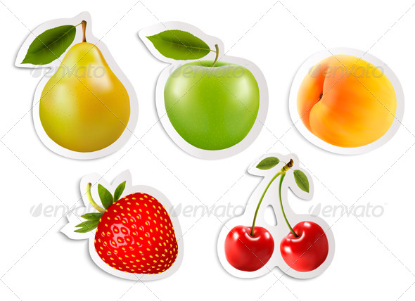 Five Fruit Stickers Five Fruit Stickers