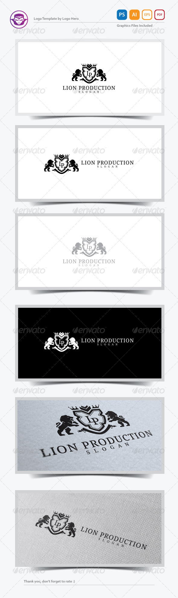 Lion Production Logo Template