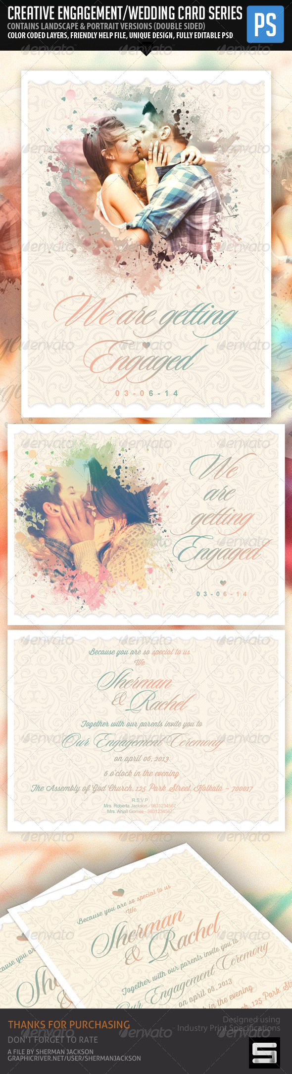 Creative Engagement Wedding Card