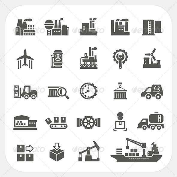 Industry Icons Set Industry Icons Set