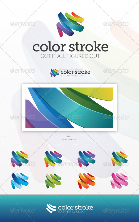 Color Stroke Logo - Abstract Logo Templates