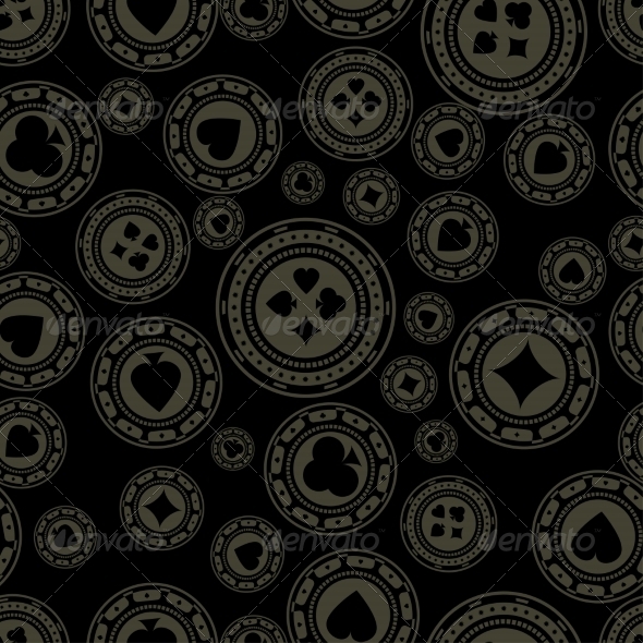 Seamless Dark Casino Chips Pattern Seamless Dark Casino Chips Pattern