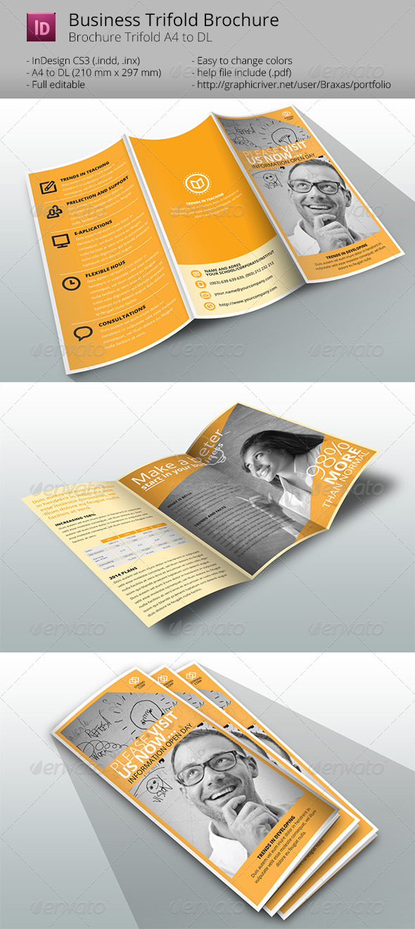 Tri-fold Corporate Brochure Template Tri-fold Corporate Brochure Template
