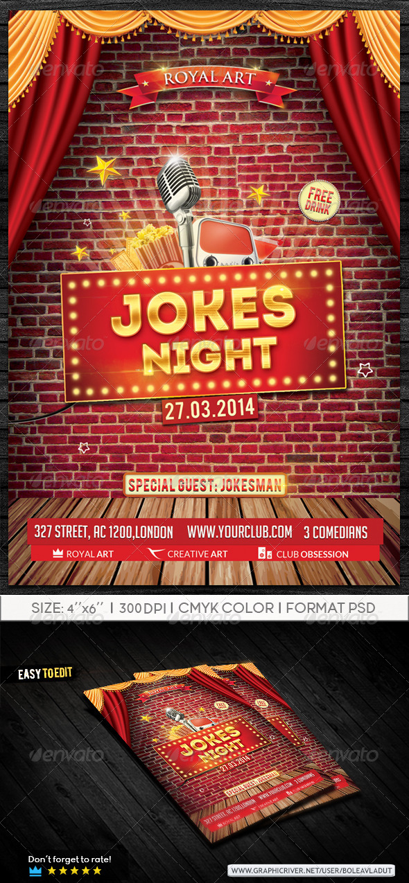 Jokes Night Flyer - Events Flyers
