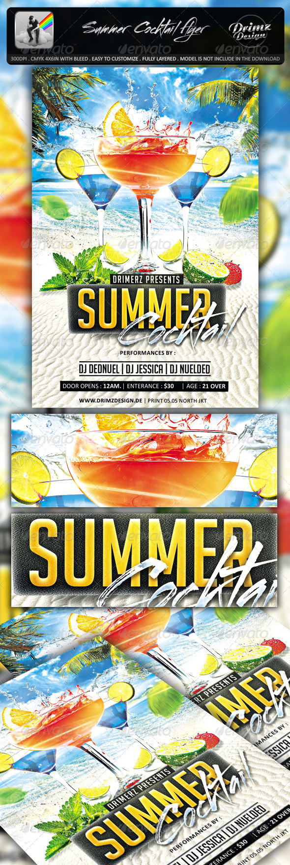 Summer Cocktail Flyer