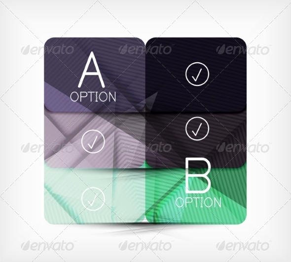 Geometric Shaped Option Banner Design Template Geometric Shaped Option Banner Design Template