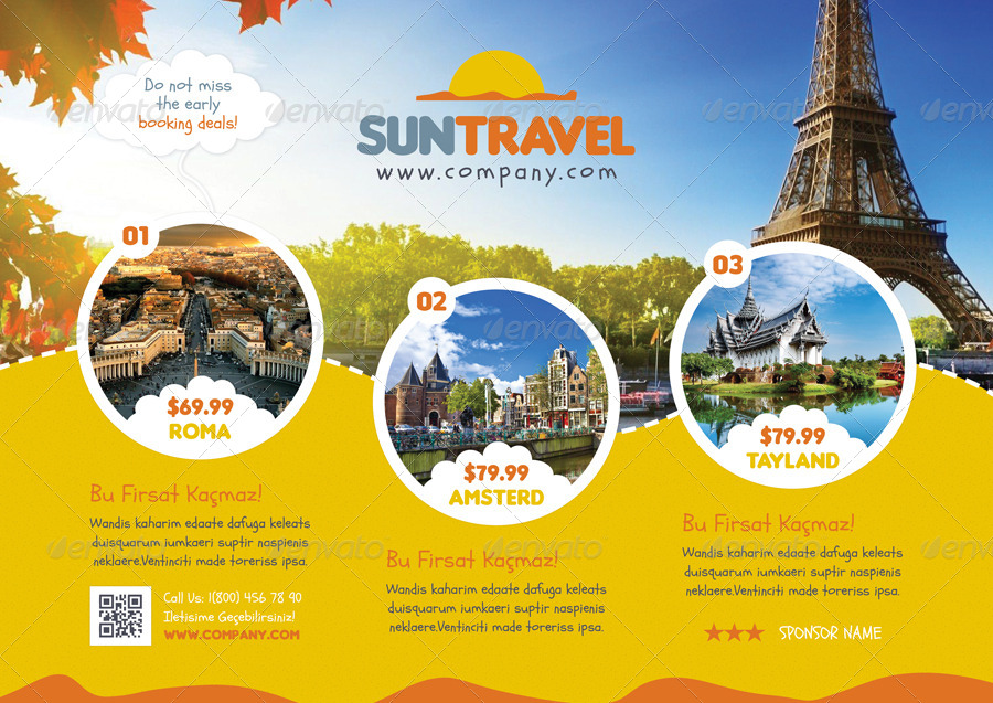 Travel Tour Flyer Templates by grafilker02  GraphicRiver