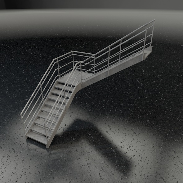 Stairs L-shape - 3DOcean Item for Sale