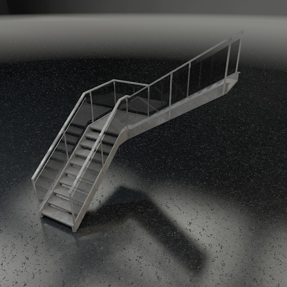 Stairs L-shape. - 3DOcean Item for Sale