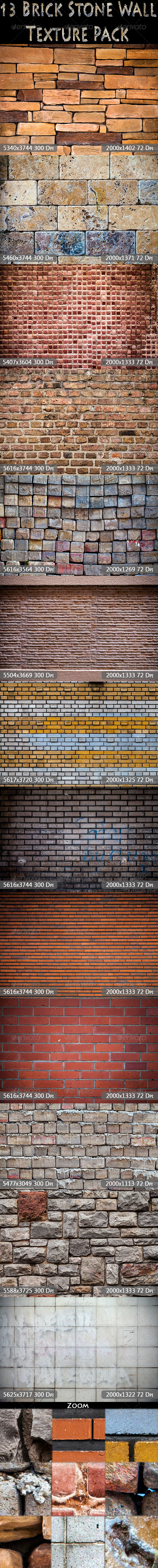 13 Brick Stone Wall Textrue Pack 13 Brick Stone Wall Textrue Pack
