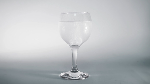 Effervescent Tablet In Wine Glass Effervescent Tablet In Wine Glass