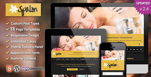 Spalon - Responsive WordPress Theme - Health & Beauty Retail