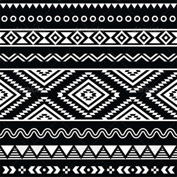 Folk Seamless Aztec Ornament Pattern Folk Seamless Aztec Ornament Pattern
