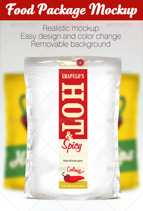 Food Package Mockup - Product Mock-Ups Graphics