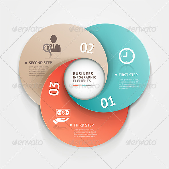 Modern Infographic Circle Origami Style.