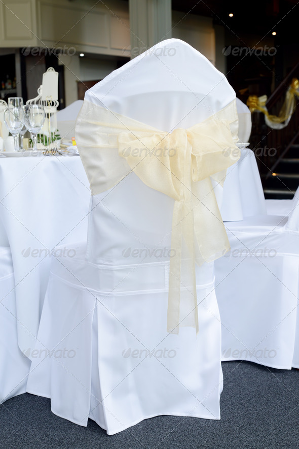 Chair cover at wedding