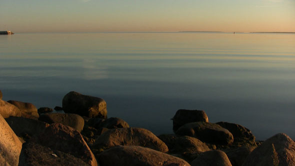 Calm Sea At The Beach With A Sunrise Calm Sea At The Beach With A Sunrise