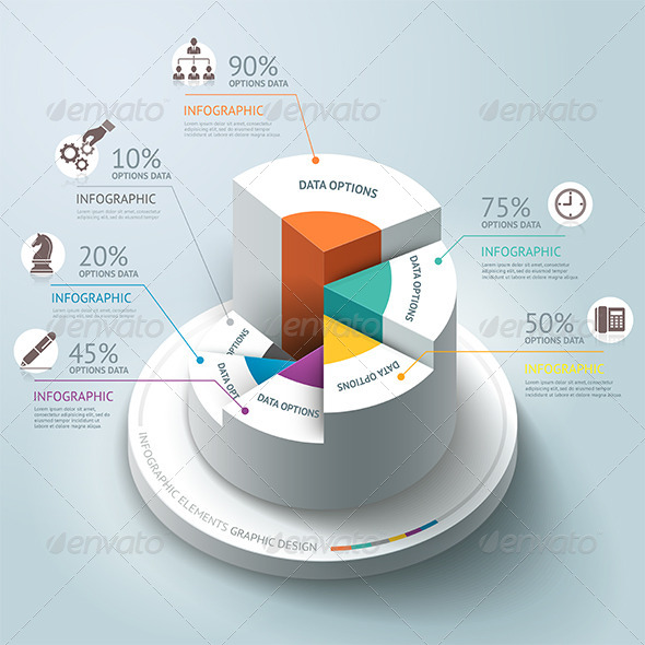 Business Infographics Step Circle Template