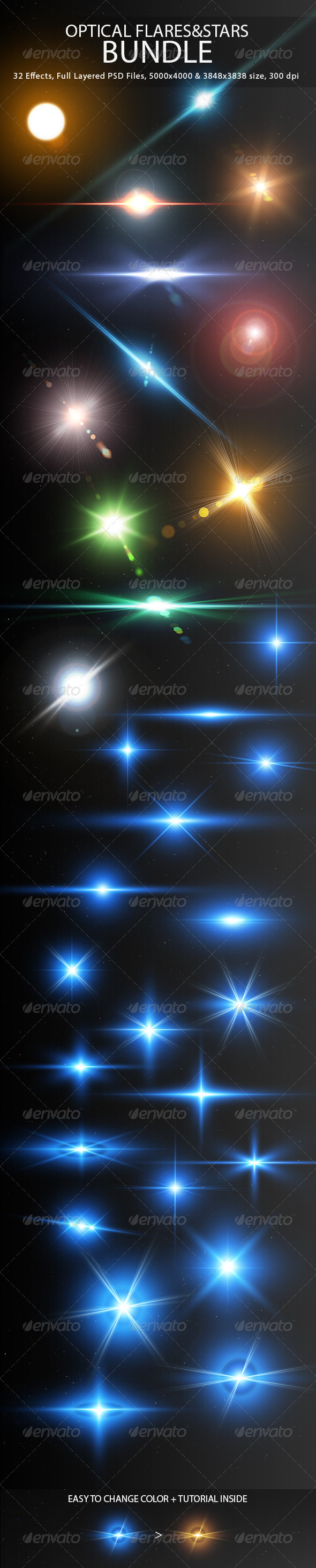 Optical Flares&Stars Bundle - Miscellaneous Graphics