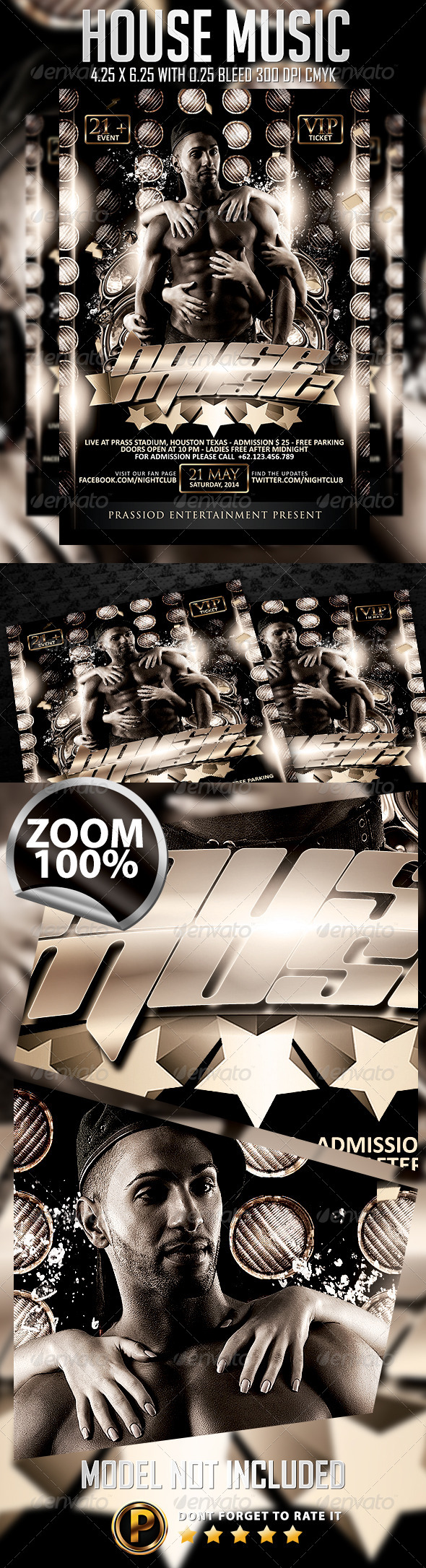 House Music Flyer Template - Clubs & Parties Events