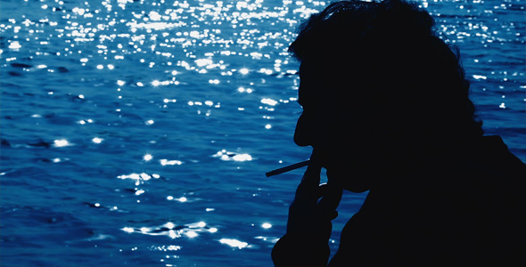 Man Smoking and the Sea Man Smoking and the Sea