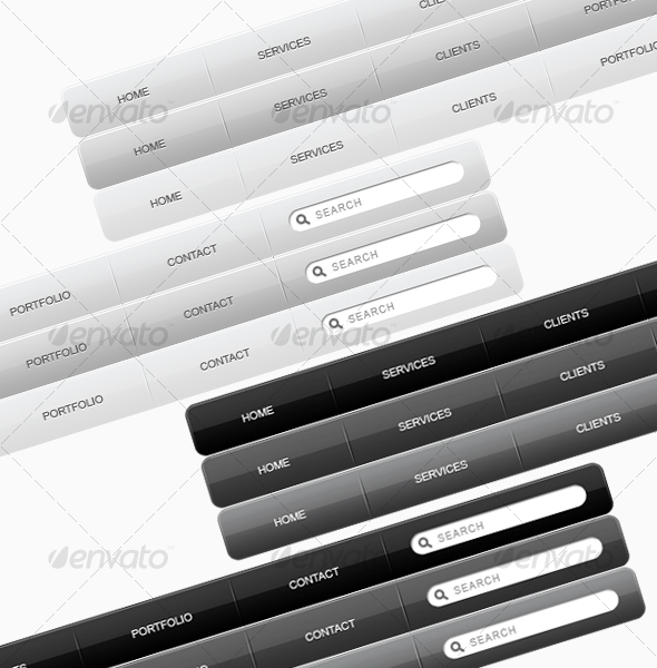 Stylish Menu For CSS Sprites - Navigation Bars Web Elements