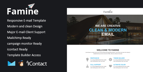 Famine - Responsive Email + Themebuilder Access