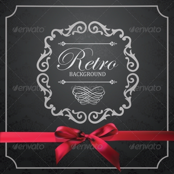 Vintage Frame with Damask Lace Pattern Vintage Frame with Damask Lace Pattern