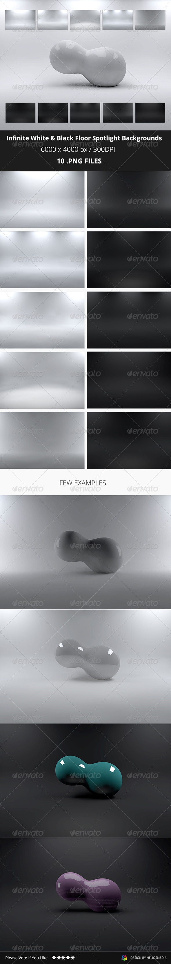 Infinite White & Black Floor Spotlight Backgrounds Infinite White & Black Floor Spotlight Backgrounds
