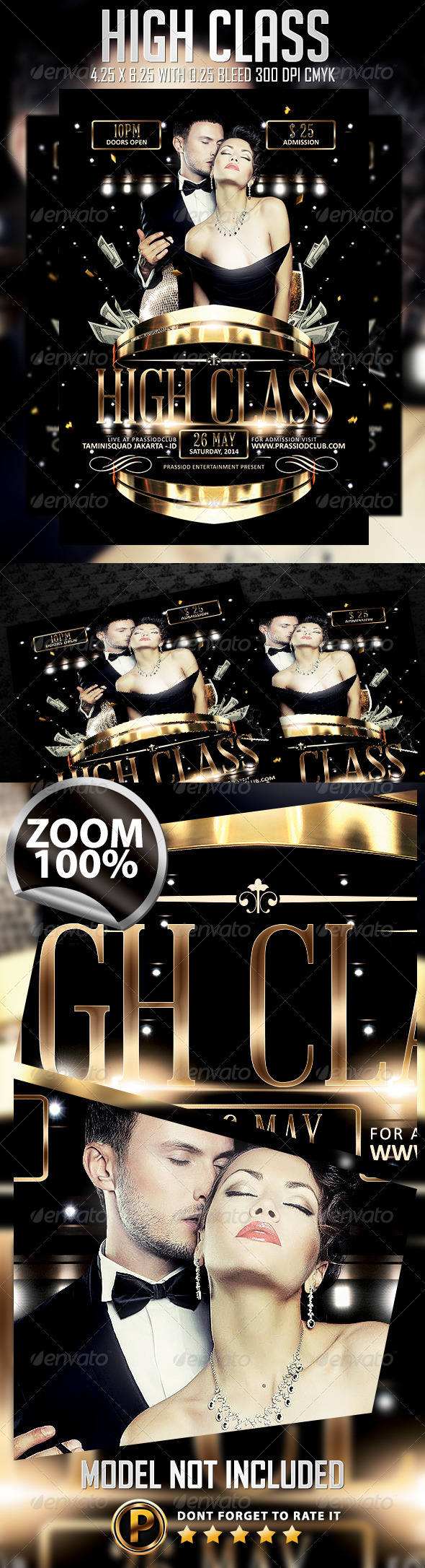 High Class Party Flyer Template - Clubs & Parties Events