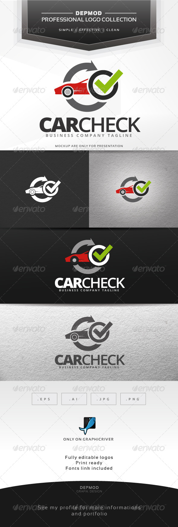 Car Check Logo - Objects Logo Templates