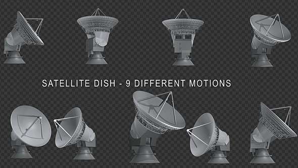 Satellite Dish 9 Different Motions Satellite Dish 9 Different Motions