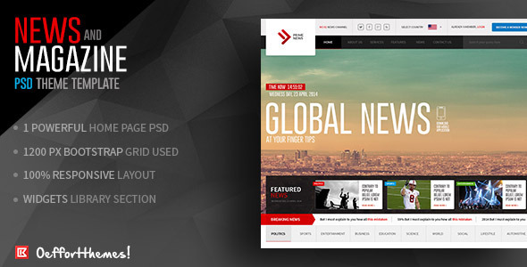 Prime News-Online News and Magazine Template