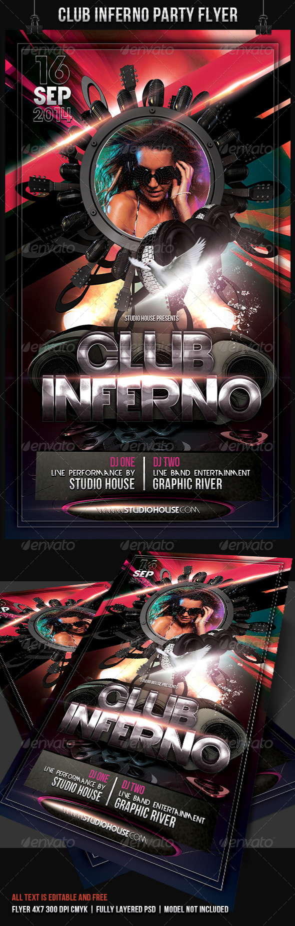 Club Inferno Party Flyer Club Inferno Party Flyer