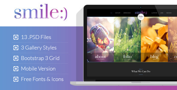 Smile - Multipurpose Onepage & Multipage PSD Templ