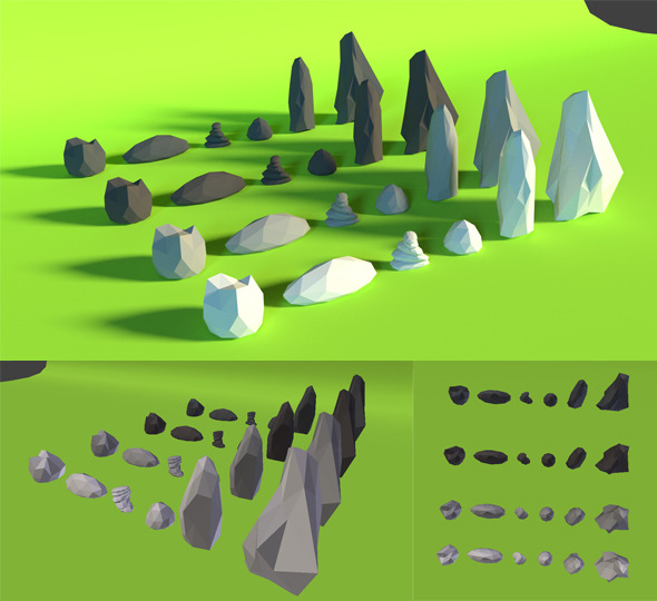 LowPoly Rocks Pack4 LowPoly Rocks Pack4