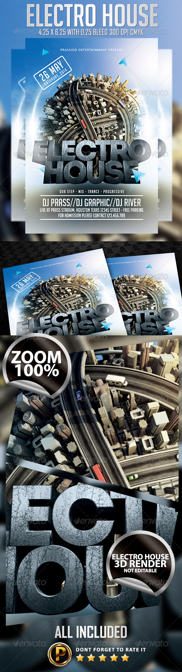 Electro House Flyer Template - Clubs & Parties Events