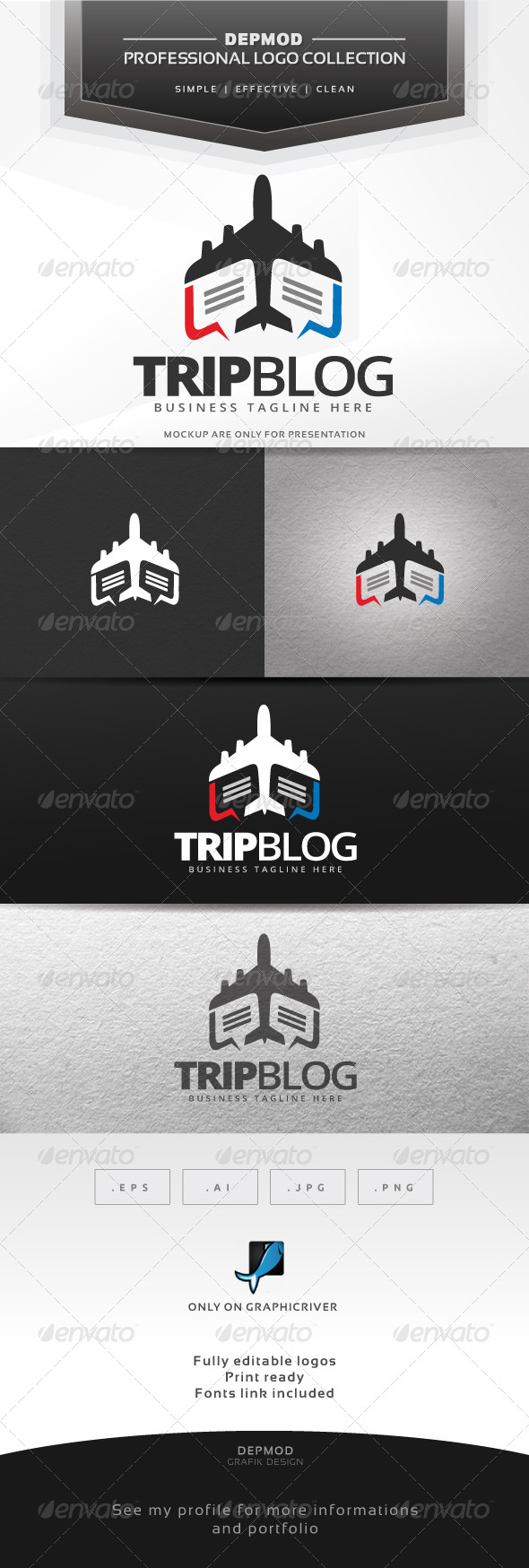 Trip Blog Logo - Symbols Logo Templates