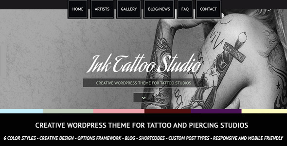 Ink Tattoo Studio - Creative WordPress Theme