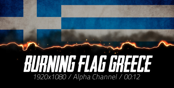 Burning Flag Greece Burning Flag Greece
