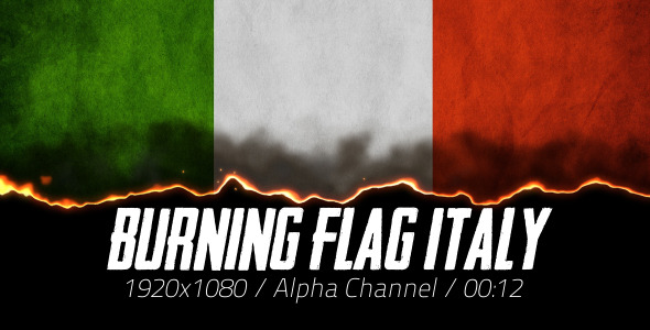 Burning Flag Italy Burning Flag Italy