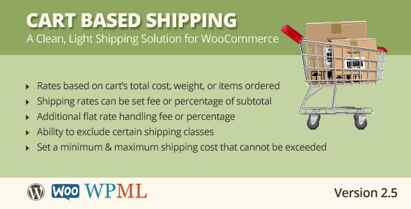 WooCommerce Cart Based Shipping