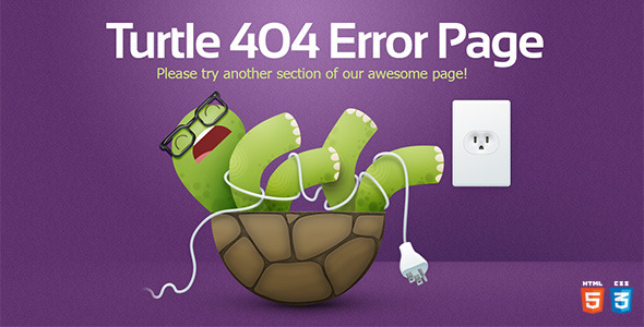 Turtle - Responsive 404 Error Template