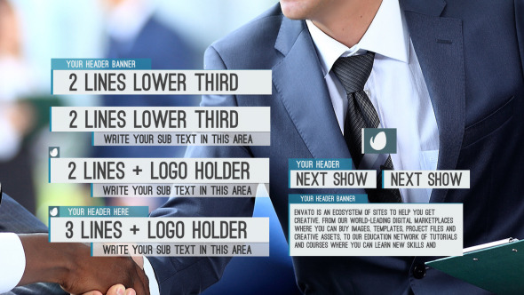 12 Modern Lower Thirds 12 Modern Lower Thirds