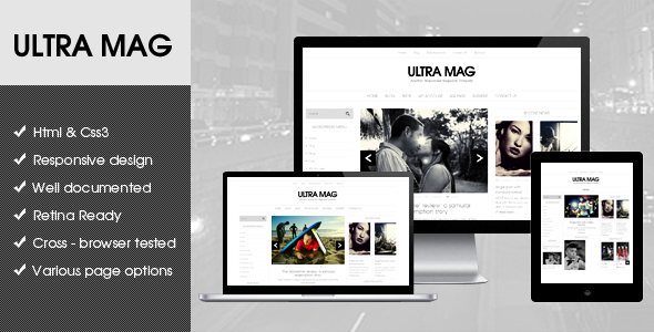 Ultra Mag HTML5 template