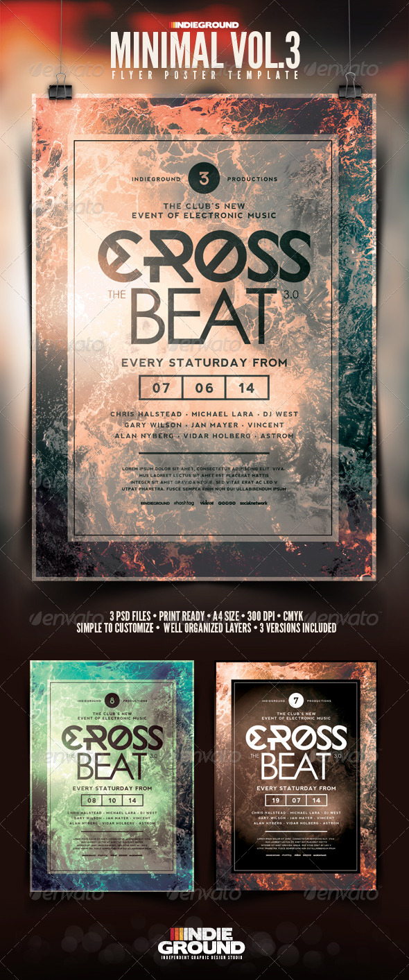 Minimal Flyer/Poster Vol. 3 - Clubs & Parties Events