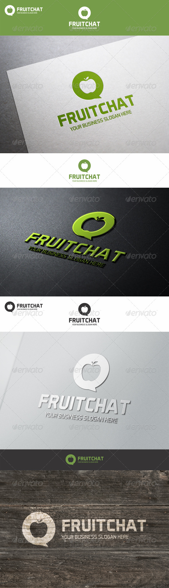 Fruit Chat Talk Logo - Nature Logo Templates